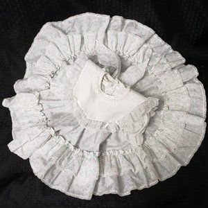 Mini World Circle Dress 6 month Baby Pageant Pastel Ditsy Floral Ruffle Vintage